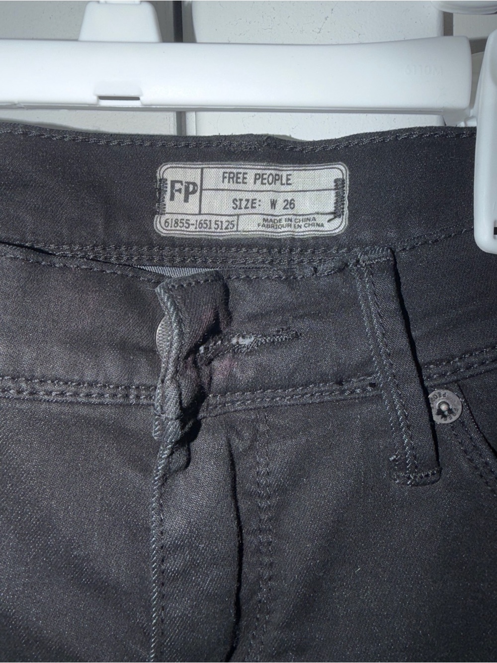 Free People Straight Leg Jeans in Black